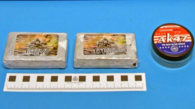 200 gramos de hachís incautados