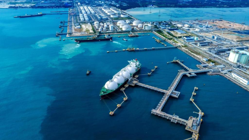 Planta de licuefacción de gas natural de Golden Pass de ExxonMobile en Texas (EEUU).