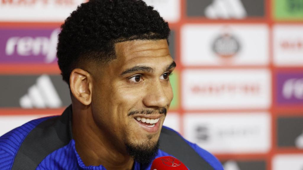 Araujo en la rueda de prensa previa a la final de la Copa del Rey.