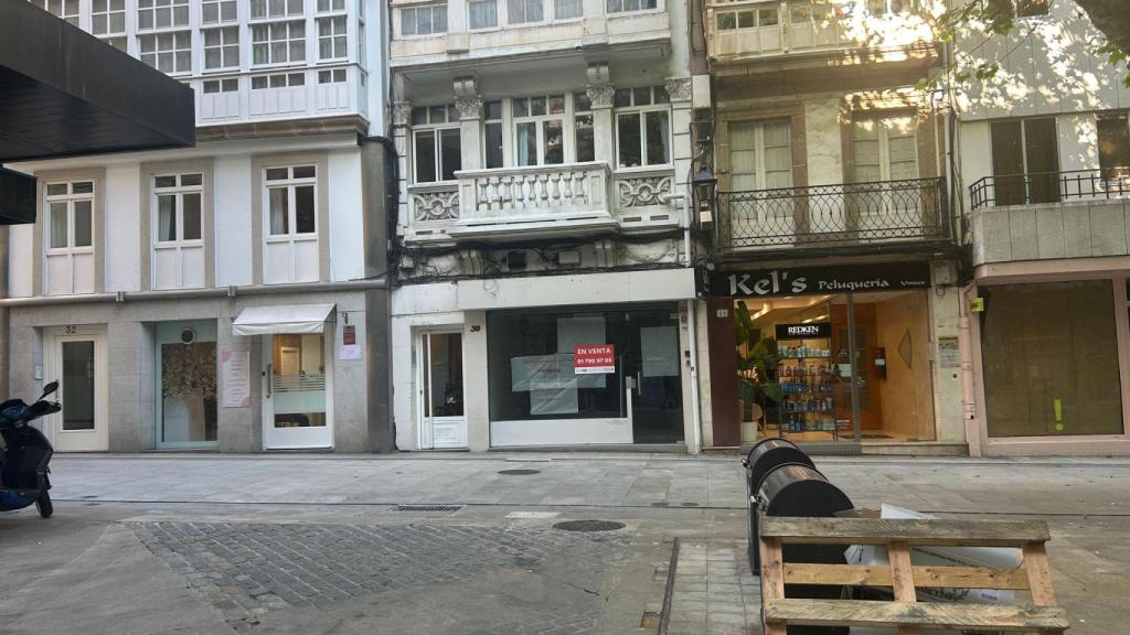 Plaza en el centro de A Coruña.