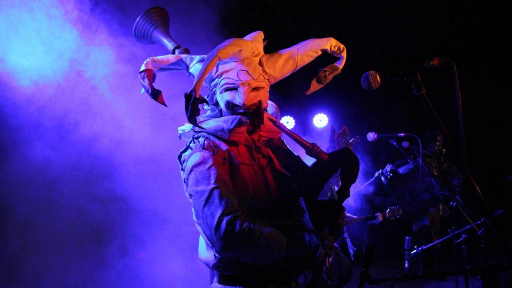 Espectáculo nocturno del mercado medieval de Tamajón (Guadalajara).