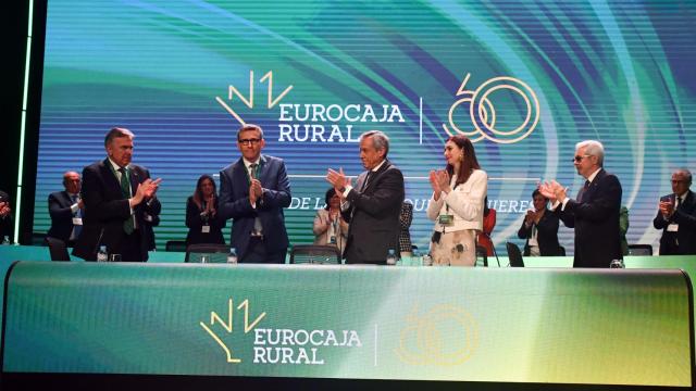 Consejo rector de Eurocaja Rural durante la Asamblea general ordinaria de la entidad celebrada este viernes en Toledo.
