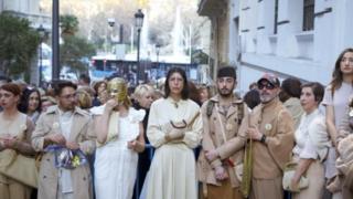 Una fotografía de esta performance.