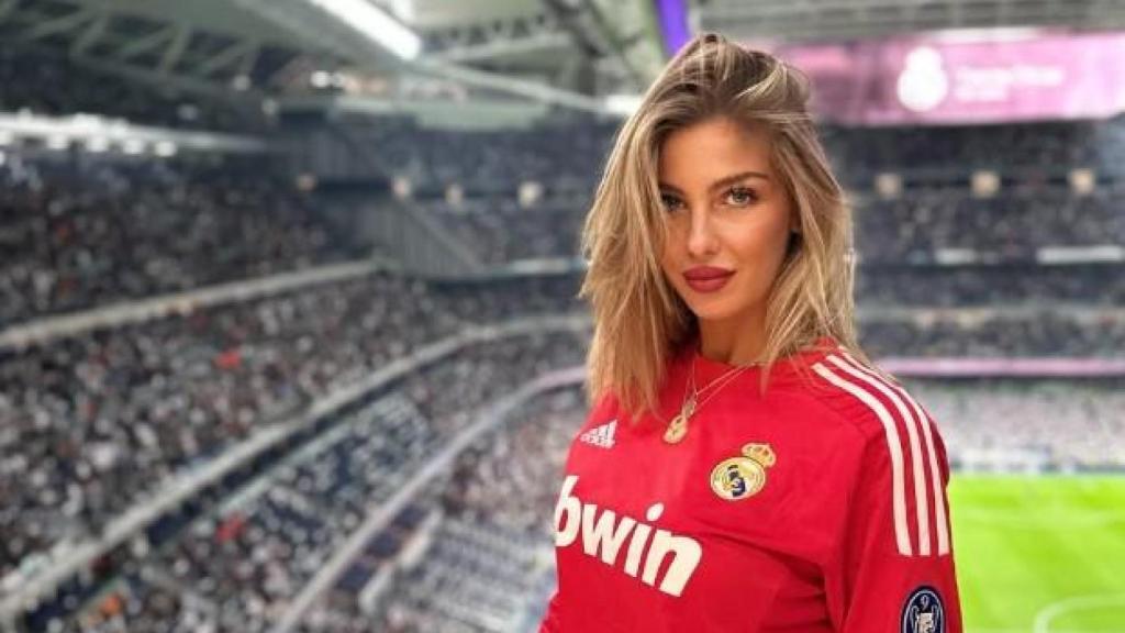 Laura Boado en el Santiago Bernabéu.
