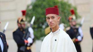 Moulay Hassan, en el funeral del expresidente francés Jacques Chirac en 2019.