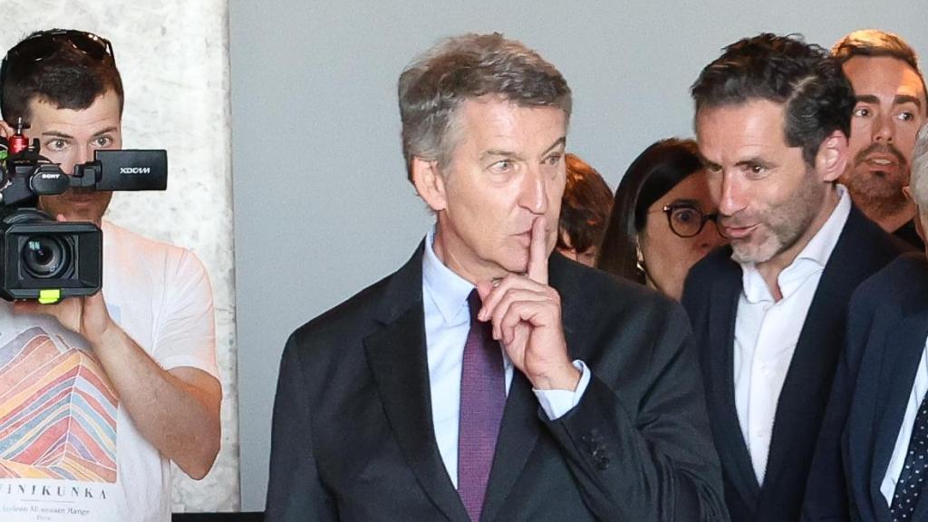 Alberto Núñez Feijóo, presidente del PP, en la XXIX Lectura Continuada de El Quijote, en Madrid.