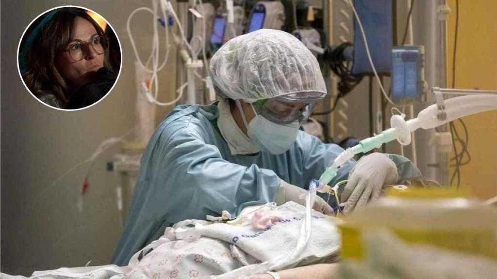 Tamara Contreras, médico de UCI, muestras las penurias de la profesión.