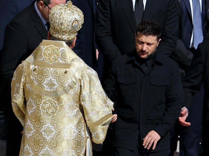 Volodimir Zelenski, en la Plaza de San Pedro.