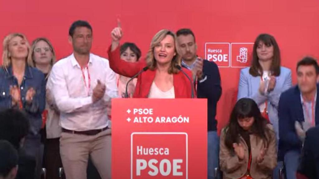 Alegría, este sábado en el congreso del PSOE de Huesca.