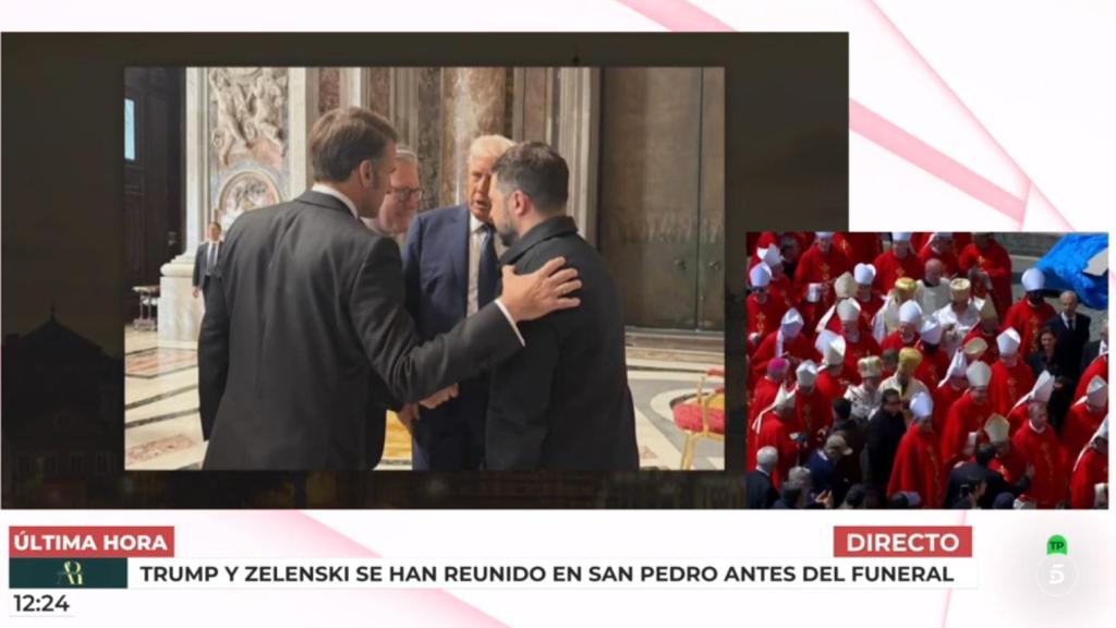 'El programa de Ana Rosa' muestra la imagen de Trump y Zelenski.