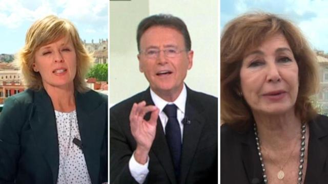 Marta Carazo, Matías Prats y Ana Rosa Quintana, en un fotomontaje de BLUPER.