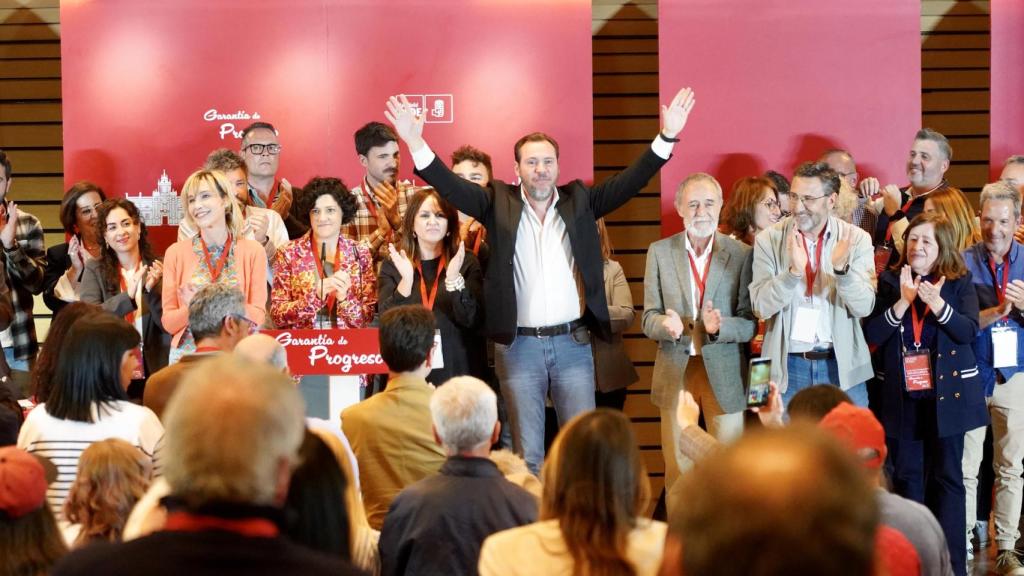 El secretario general del PSOE Valladolid y ministro de Transportes y Movilidad Sostenible, Óscar Puente, en el Congreso Provincial del partido