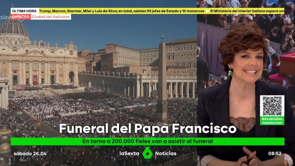 Cristina Villanueva ha estado al frente del especial de laSexta.