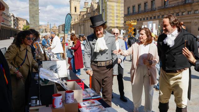 El mismísimo Goya ha estado presente este sábado en las actividades organizadas en la plaza del Pilar.