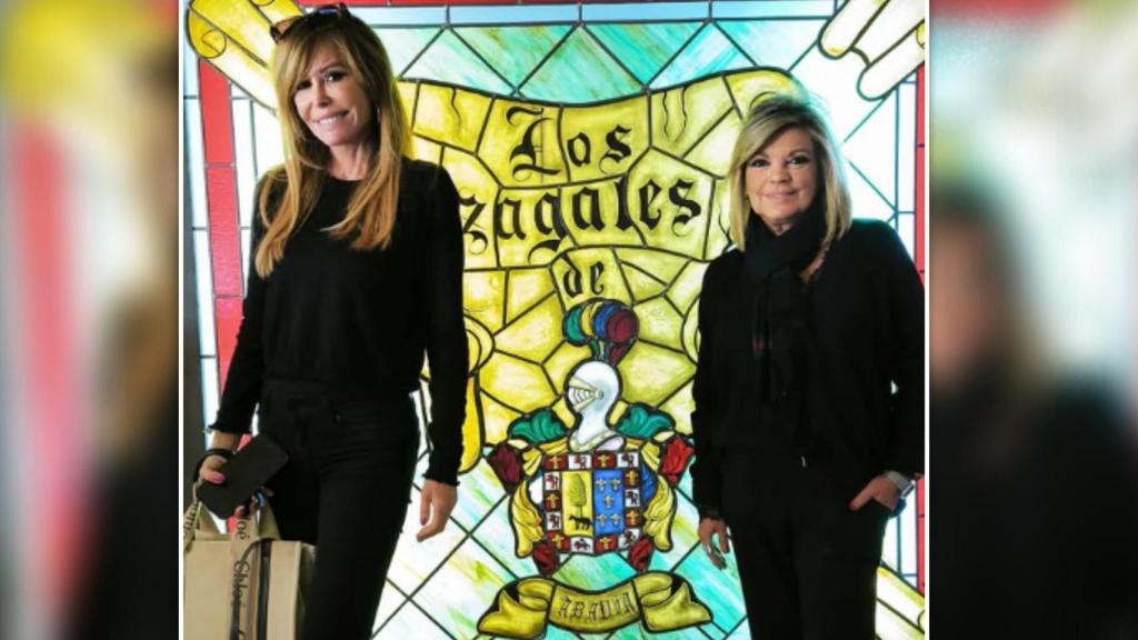 Terelu Campos y Lara Dibildos disfrutan de una comida en el restaurante Los Zagales