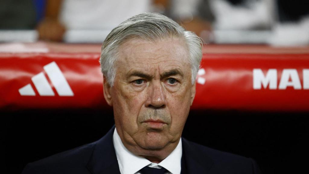 Carlo Ancelotti, antes de comenzar la final de Copa del Rey