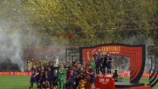 El FC Barcelona celebra la Copa del Rey 2024/25