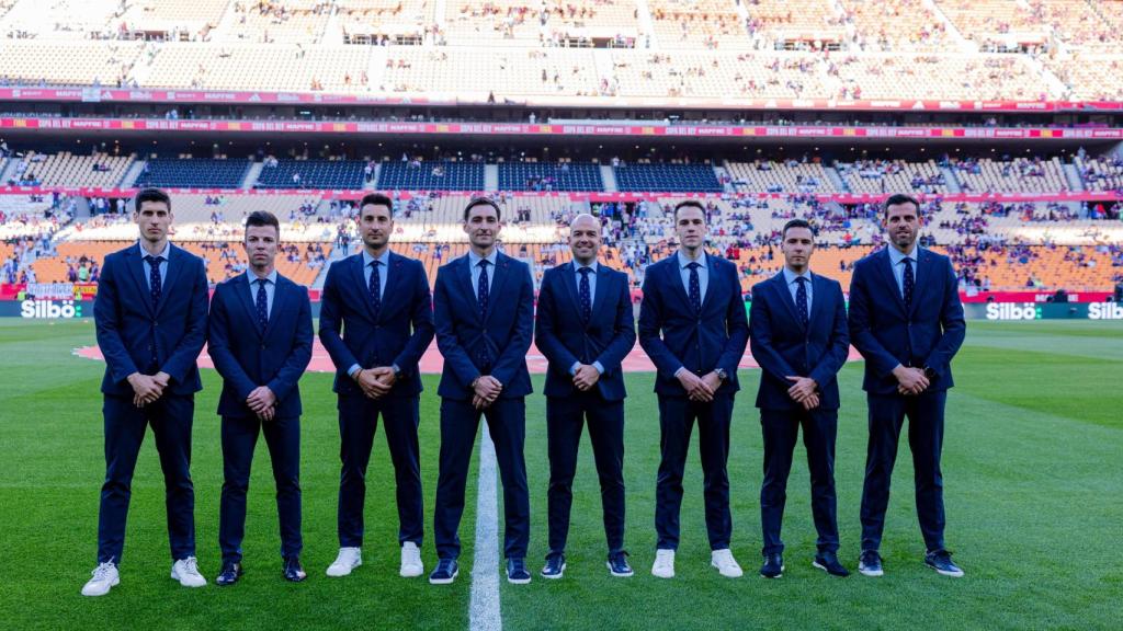 El equipo arbitral de la final de la Copa del Rey