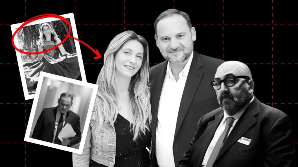 Claudia Montes, el exministro José Luis Ábalos y su asesor, Koldo García.