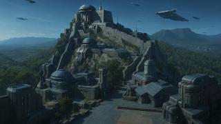 La recreación del castillo de Xàtiva al estilo de La guerra de las galaxias con la que anuncian el rodaje de la serie.