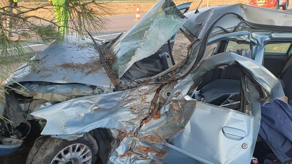 Imagen del accidente en Revilla Vallejera (Burgos)