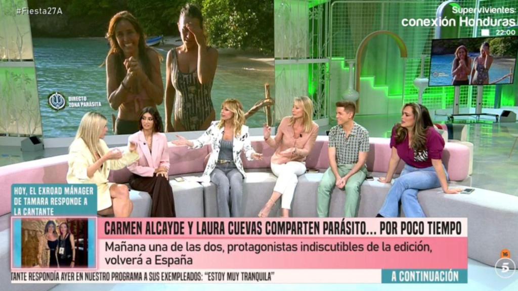 Colaboradores en plató.