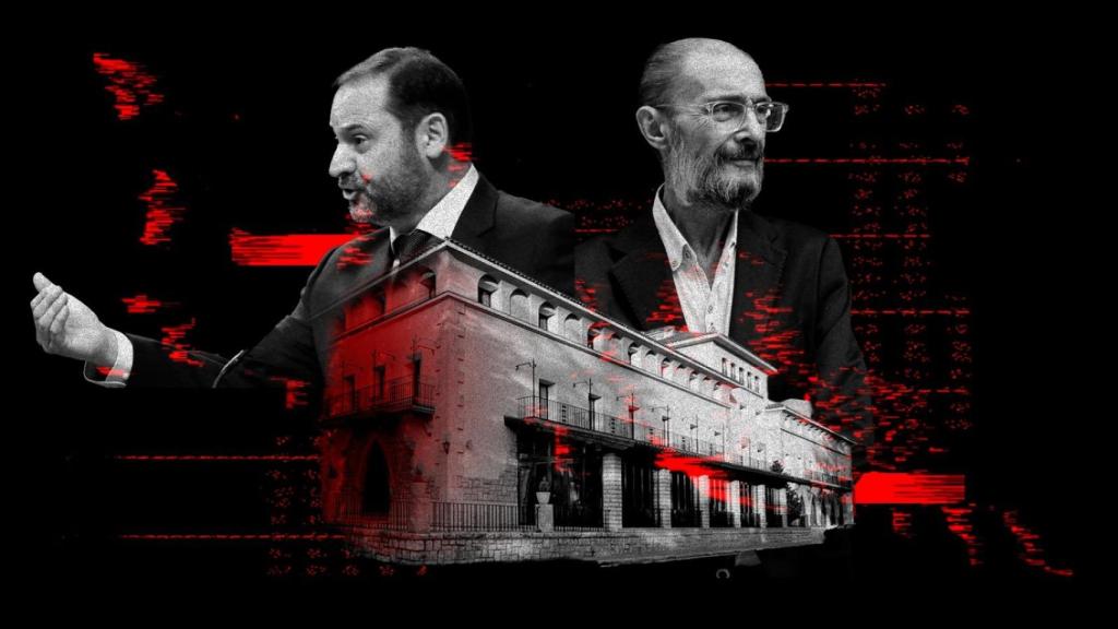 El exministro José Luis Ábalos y el expresidente del Gobierno de Aragón, Javier Lambán.