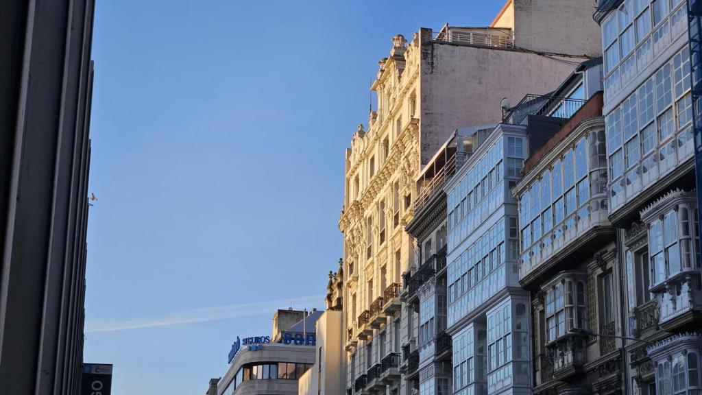 Día soleado en A Coruña esta mañana.