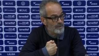 Álvaro Cervera, en rueda de prensa con el CD Tenerife