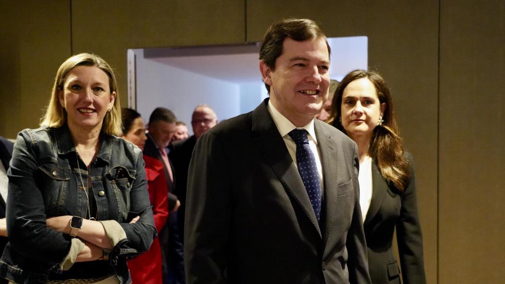 El presidente de la Junta, Alfonso Fernández Mañueco, este lunes en Valladolid