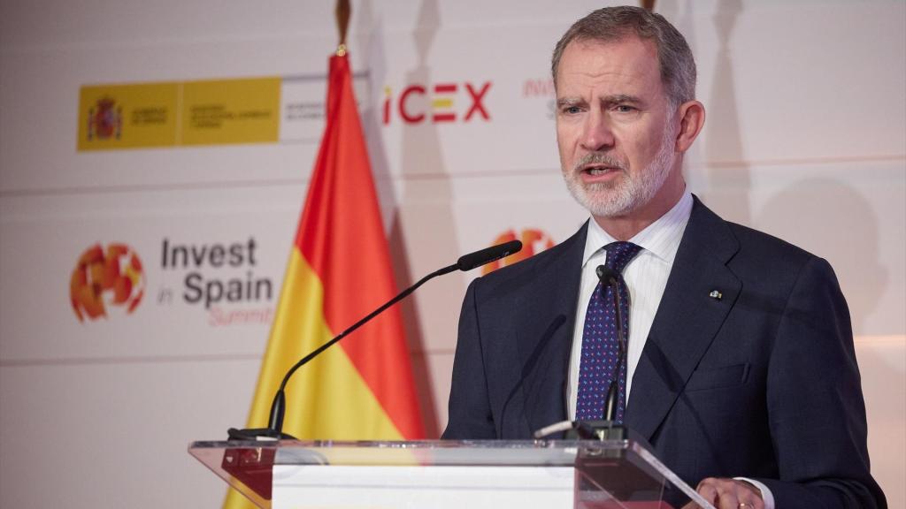 Felipe VI, este lunes durante su discurso.