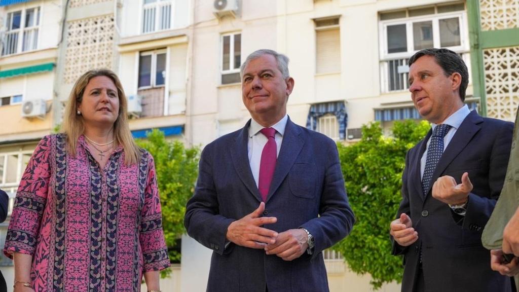 El alcalde de Sevilla, José Luis Sanz, en un acto este lunes.