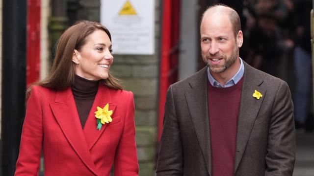El príncipe Guillermo y Kate Middleton en febrero de 2025.