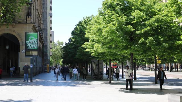 Las calles de Zaragoza, durante el apagón