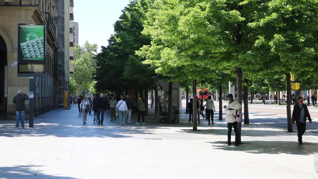 Las calles de Zaragoza, durante el apagón