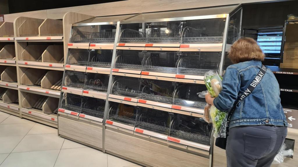 Mercadona de Zamora con las estanterías vacías por el apagón