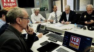 Jorge Azcón, este lunes en el CECOPI.