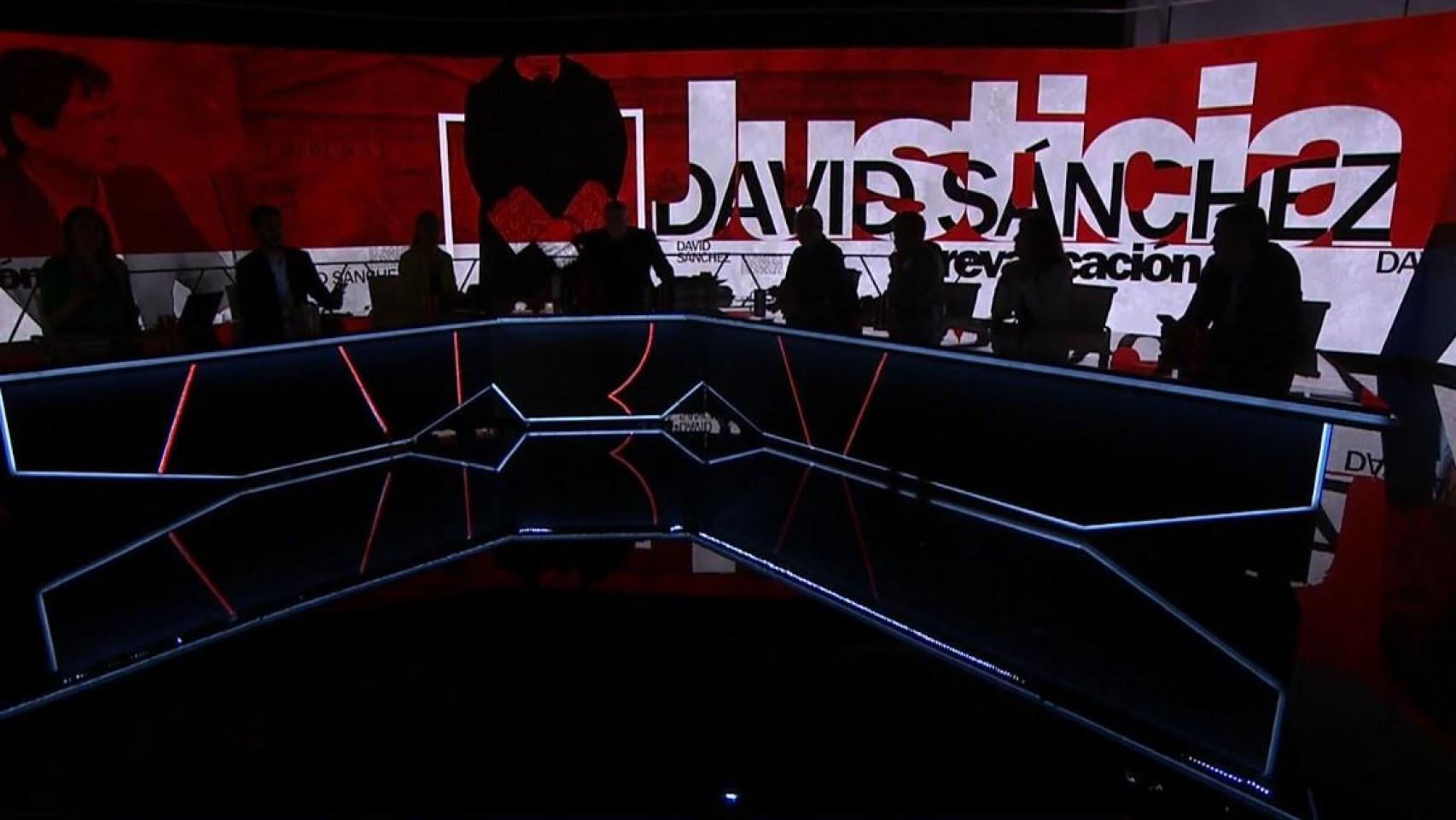 El plató de 'Al Rojo Vivo', totalmente a oscuras.