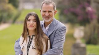 Felipe VI y la infanta Sofía.