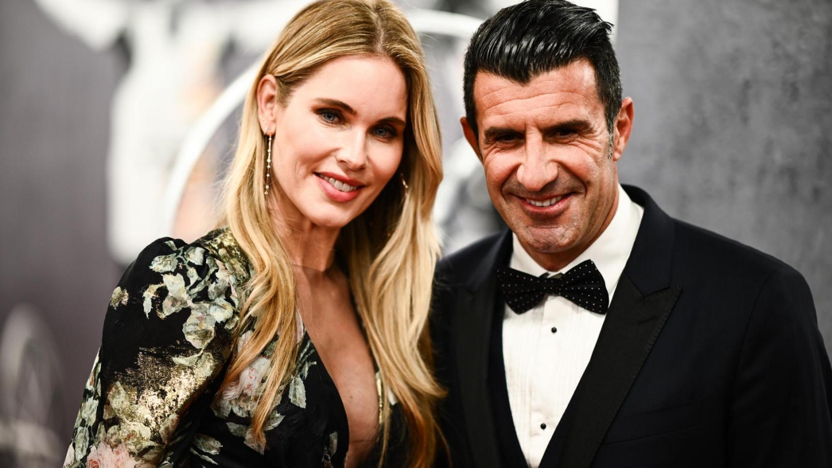 Luis Figo y Helen Svedin.
