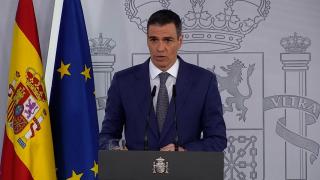 Pedro Sánchez comparece tras la reunión de Consejo de Seguridad Nacional, este lunes, tras el gran apagón en la Península.