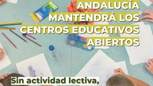 Mensaje informativo de la Junta de Andalucía.