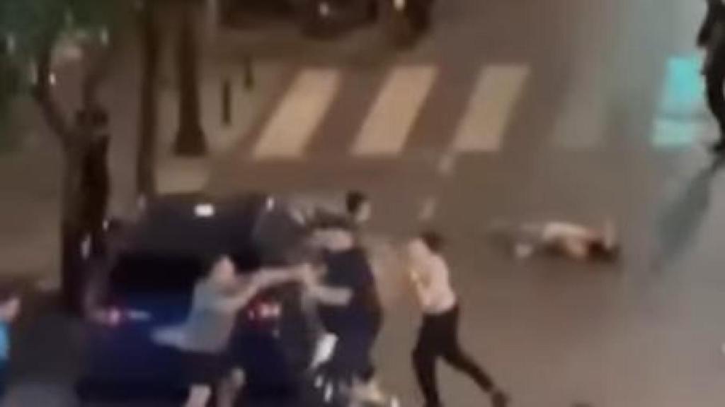 Una imagen de una de las peleas.