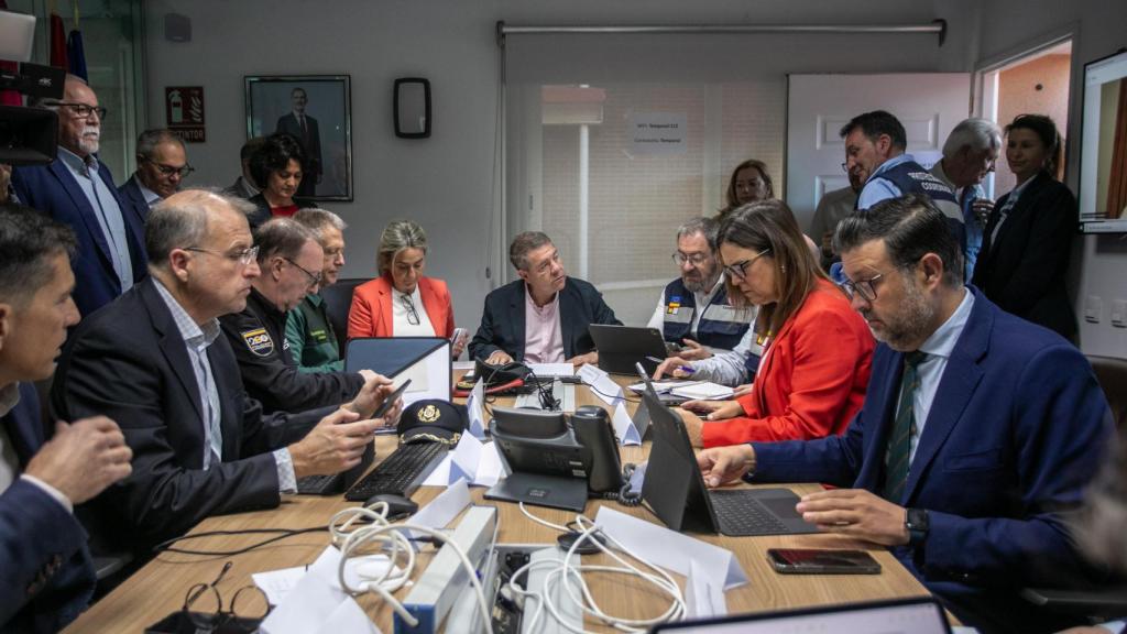 Reunión del CECOPI este martes por la mañana. Foto: JCCM.