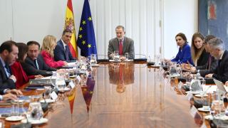 El Rey preside la reunión del Consejo de Seguridad Nacional.