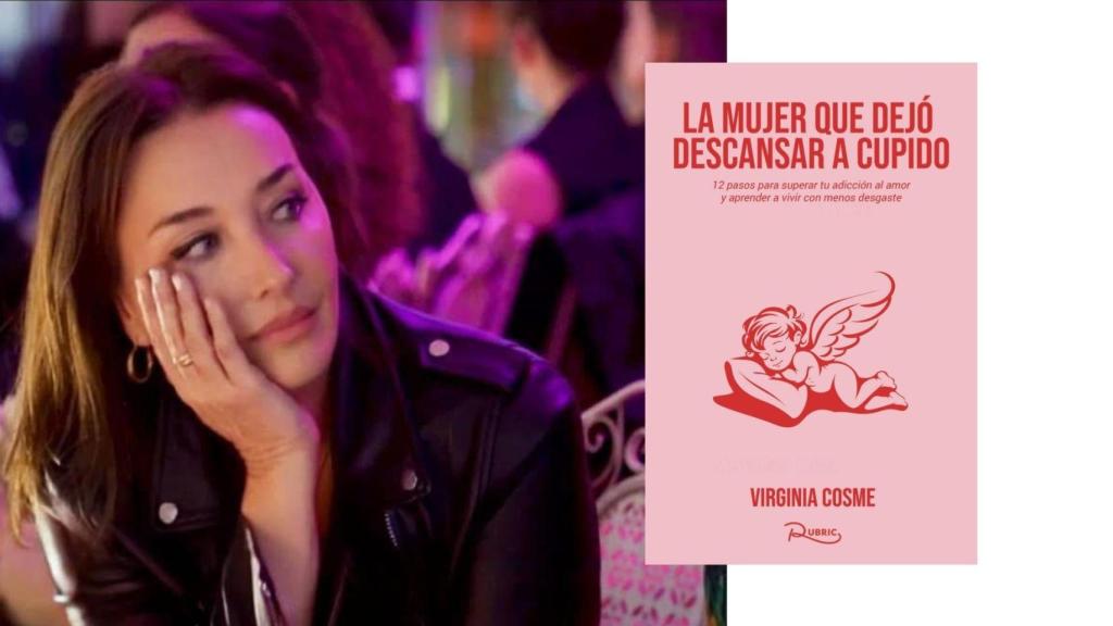 Virginia Cosme y la portada de su libro