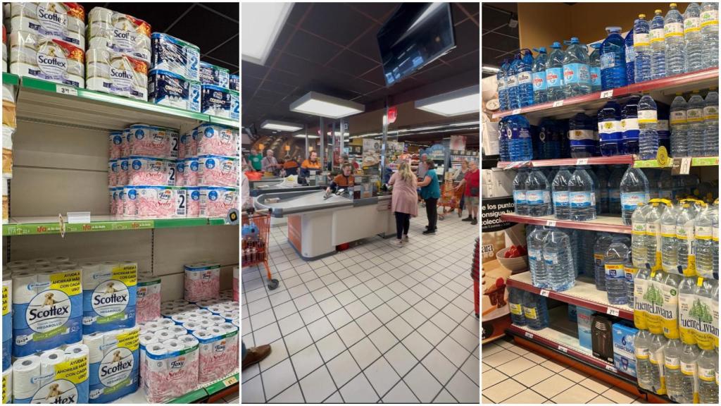 La huella del apagón en Vigo: Colas en los supermercados y estanterías llenas