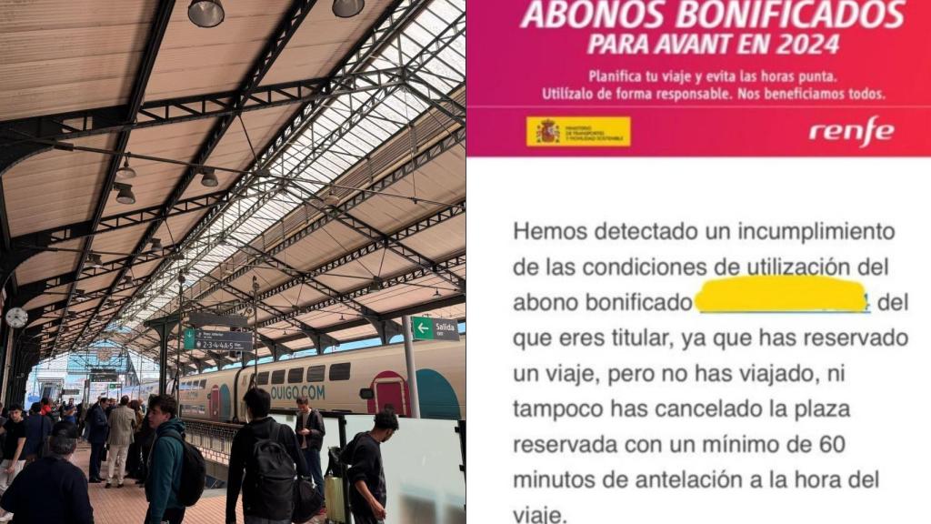 Aviso de penalización recibido por los usuarios tras el apagón y ambiente en la estación de Valladolid