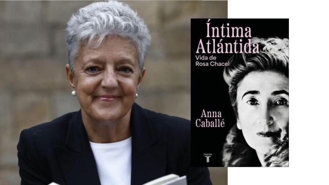 Anna Caballé y la portada de su libro