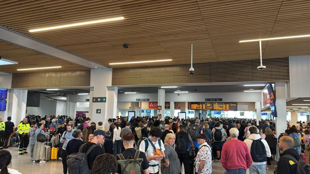 La estación seguía a reventar este martes.